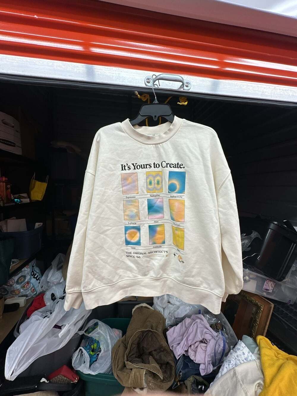 Vans It's Yours To Create Aura Graphic Crewneck Sweatshirt Cream